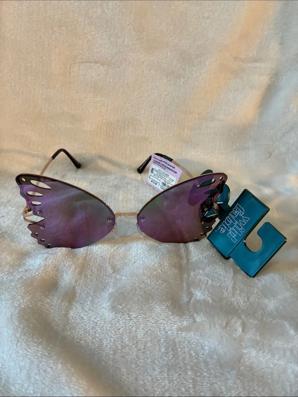 wild fable Butterfly Rimless Sunglasses - Purple Mirror
